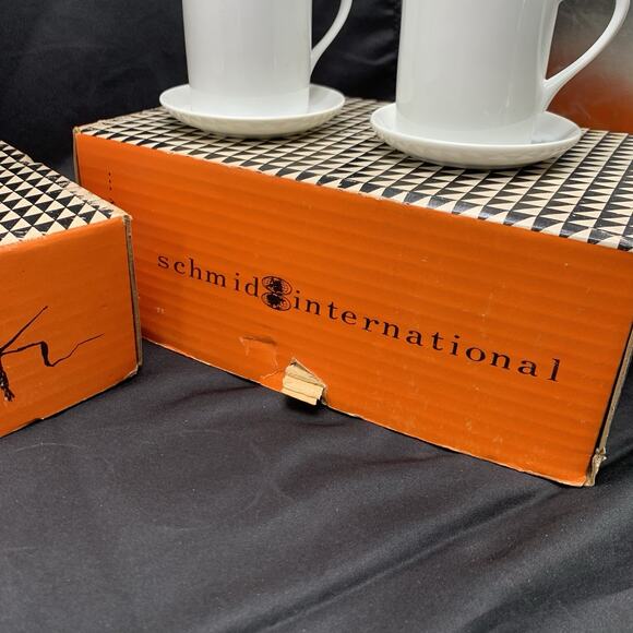 LaGardo Tackett 6 Espresso Cups Saucers Pot Coffee Tea Porcelain Schmid Japan - Picture 12 of 16